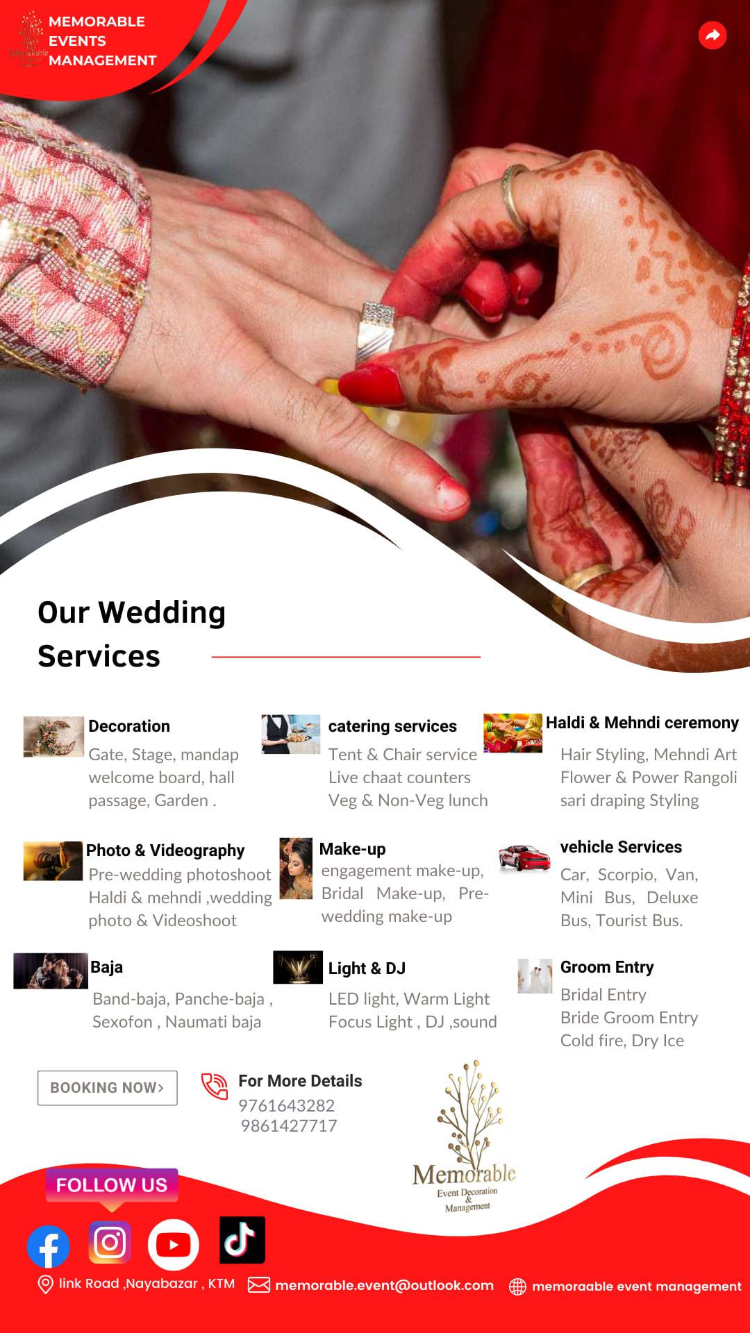 Memorable event decoration & management 